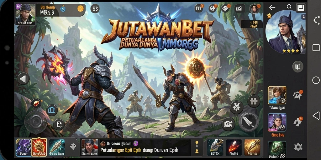 Tampilan permainan JUTAWANBET dengan aksi seru di dunia fantasi.