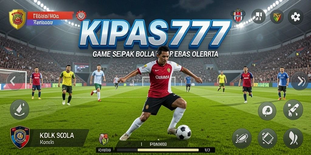 Tampilan gameplay KIPAS777 yang mendebarkan dan realistis di lapangan sepak bola.