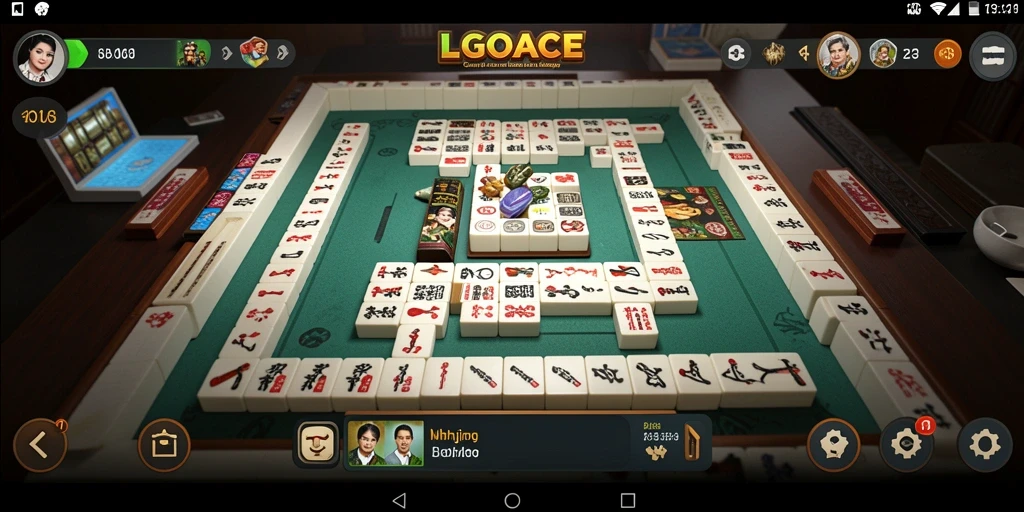 Screenshot LGOACE menampilkan gameplay Mahjong yang menarik dan seru.