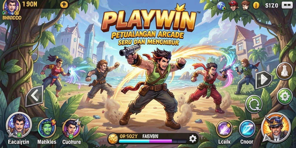 Tampilan gameplay seru dan penuh warna dari PLAYWIN.