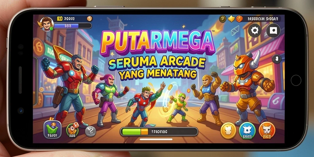Tampilan menarik dari gameplay PUTARMEGA yang seru dan menantang.
