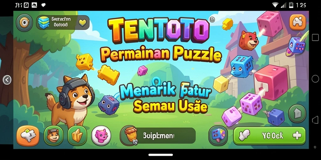 Screenshot gameplay TENTOTO menampilkan puzzle seru yang menantang.
