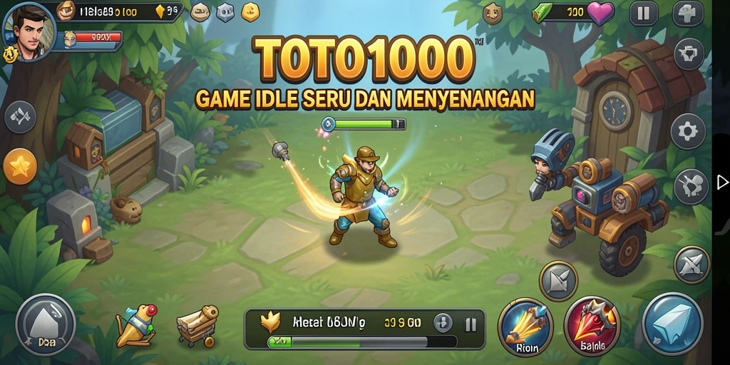 Tampilan gameplay menarik dari TOTO1000 dengan elemen Idle yang seru.